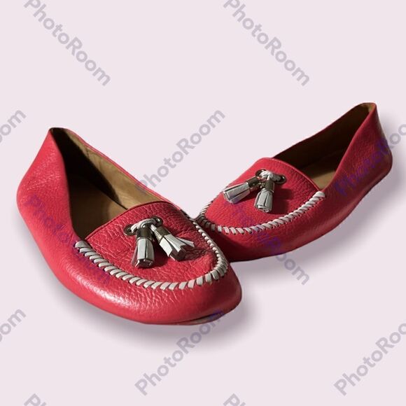 Jack Rogers Pink Leather Terra Flats - Picture 1 of 4